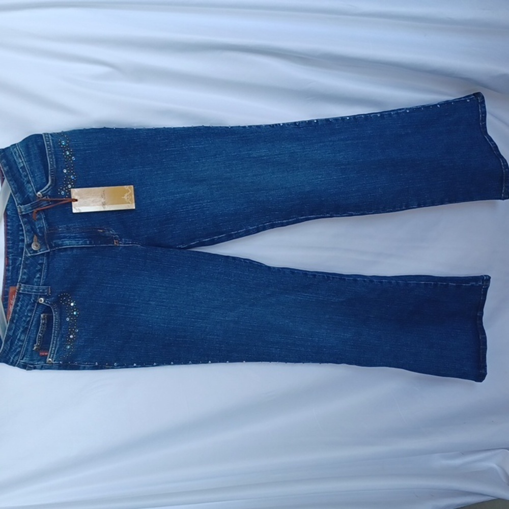 Mu American brand Jeans, rhinestones,  sz 14, nwt